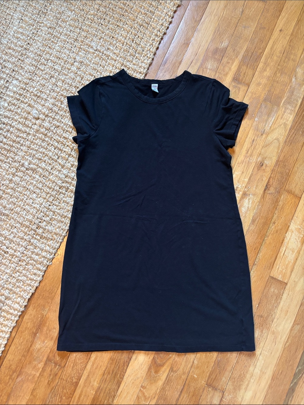 Old Navy Black Tee Crewneck Mini Dress